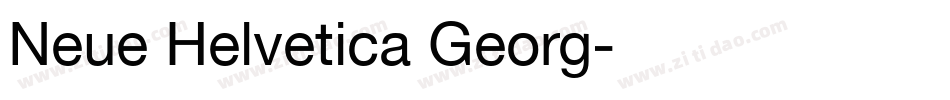 Neue Helvetica Georg字体转换